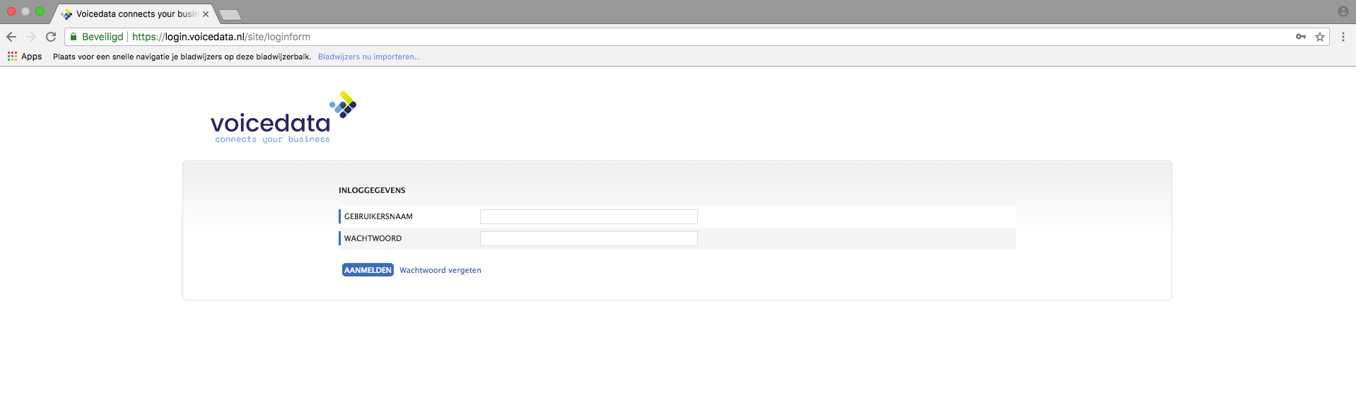 Voicedata Operator login 